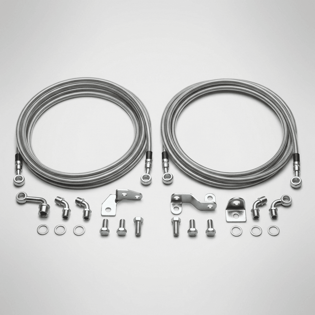 Stainless Braided Front Brake Hose Upgrade Set