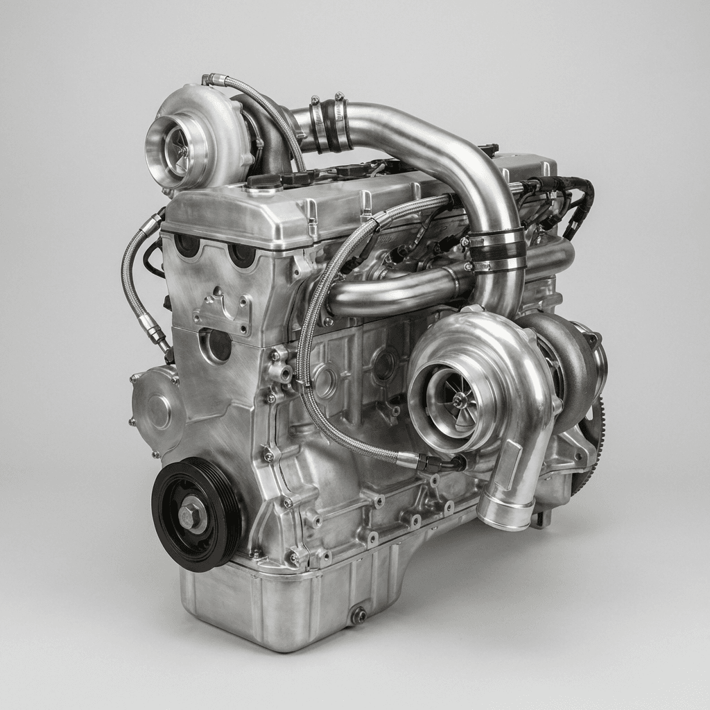 Turbo Inline-6 Engine - Polished Charge Setup