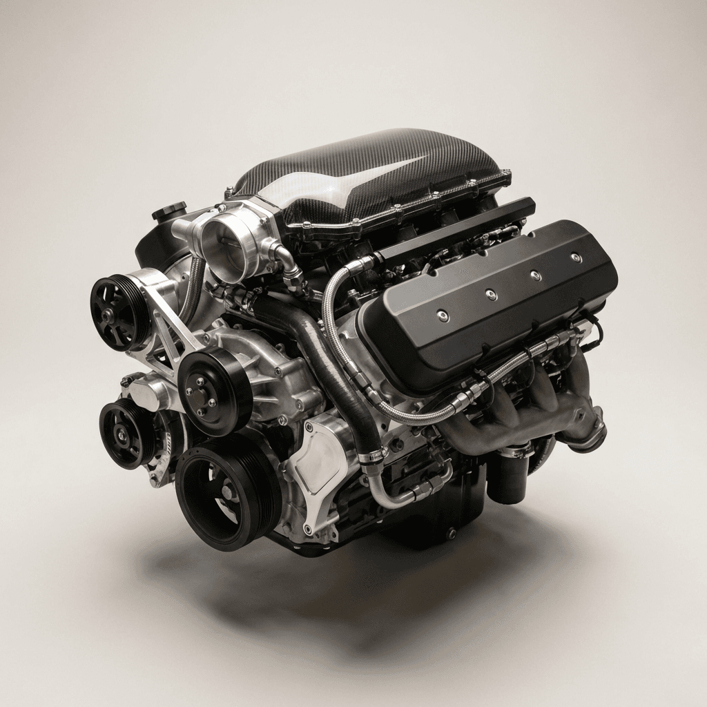 Flat-Plane V8 Engine - Premium Intake Assembly