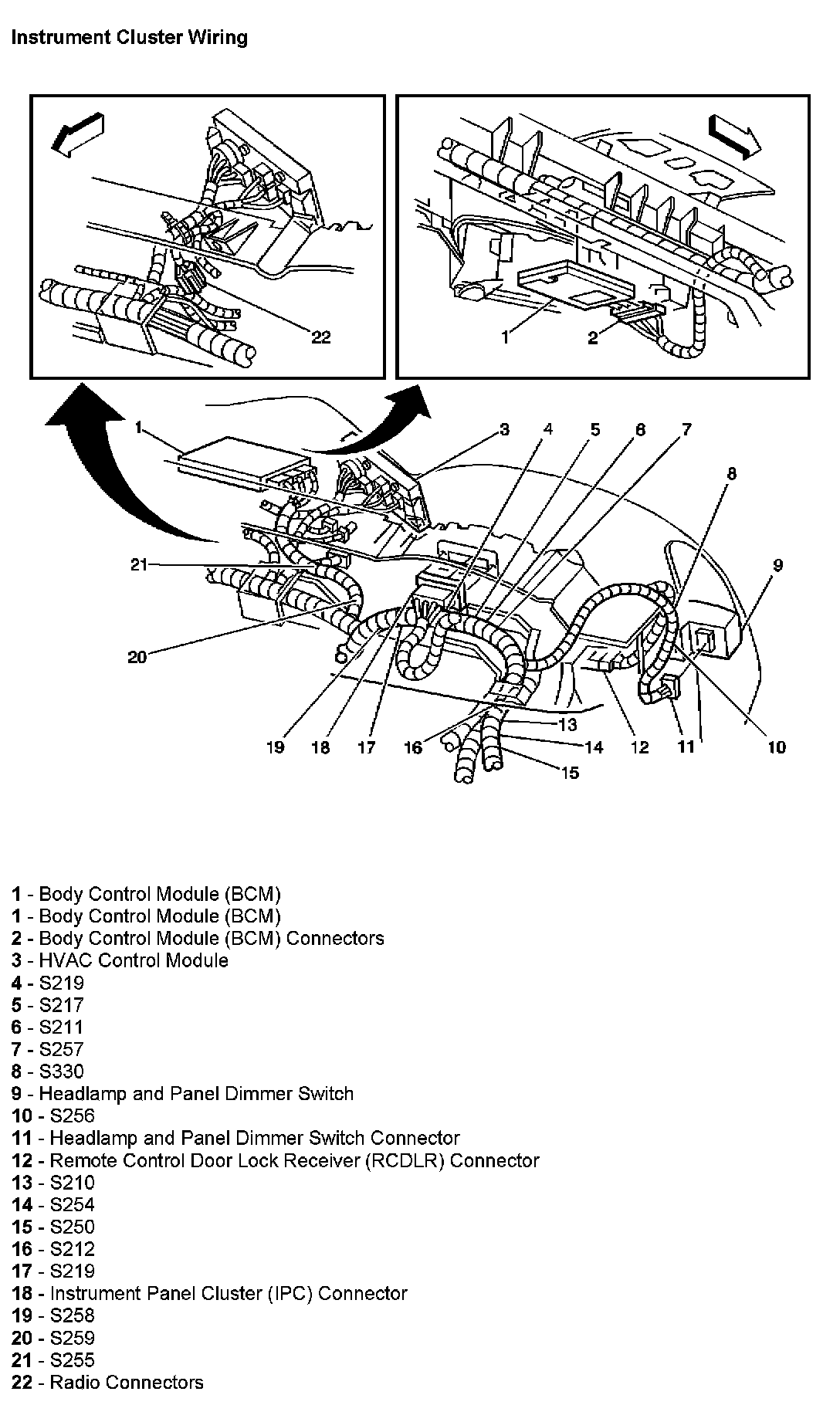 Factory diagram — Headlamp Switch