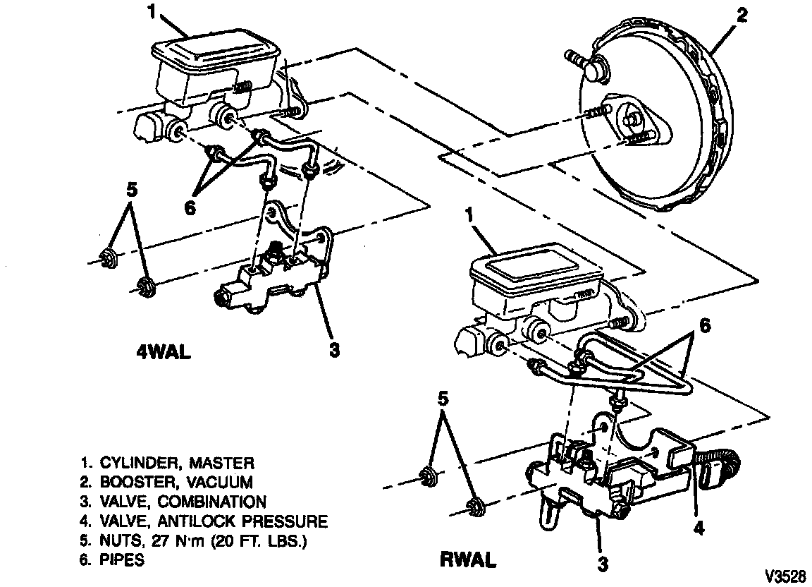 Factory diagram — Brake Master Cylinder