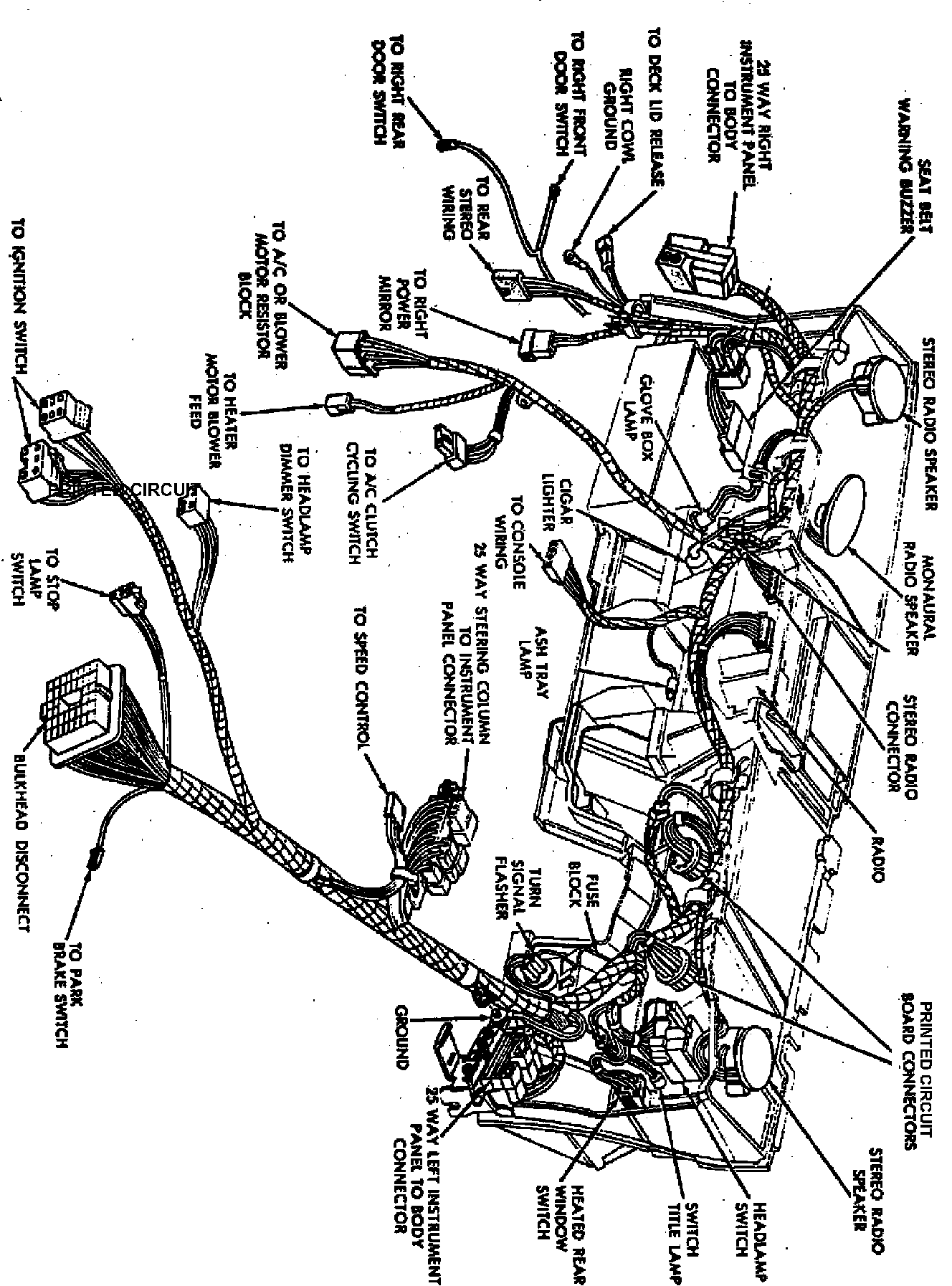 Factory diagram — Heated Glass Element Switch