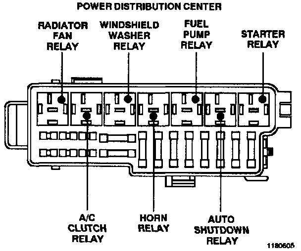 Factory diagram — Windshield Washer Relay