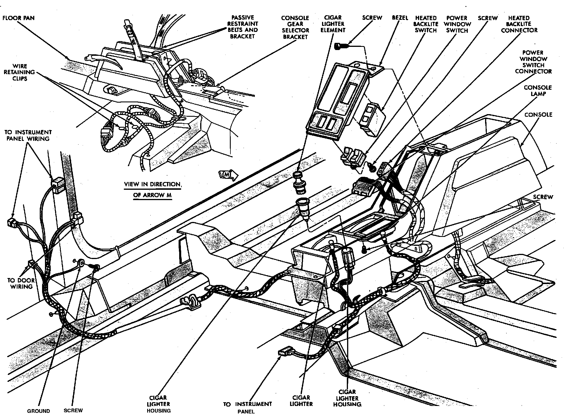 Factory diagram — Heated Glass Element Switch