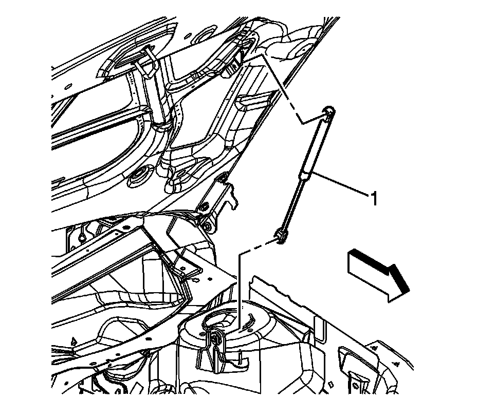 Factory diagram — Hood Shock / Support