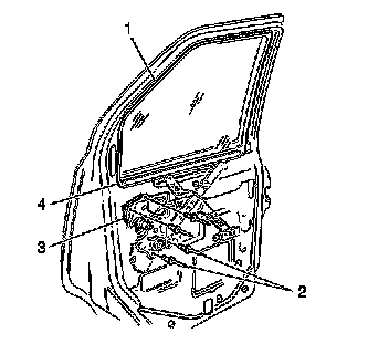 Factory diagram — Front Door Window Regulator