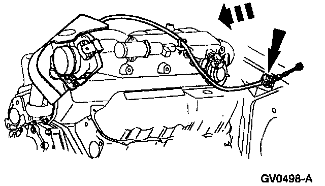 Factory diagram — Throttle Cable/Linkage