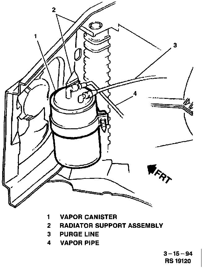 Factory diagram — Evaporative Emission Control Canister