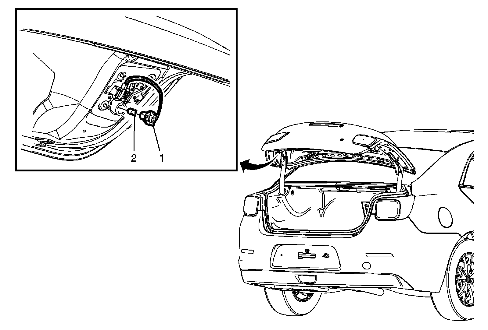 Factory diagram — Backup Light Bulb