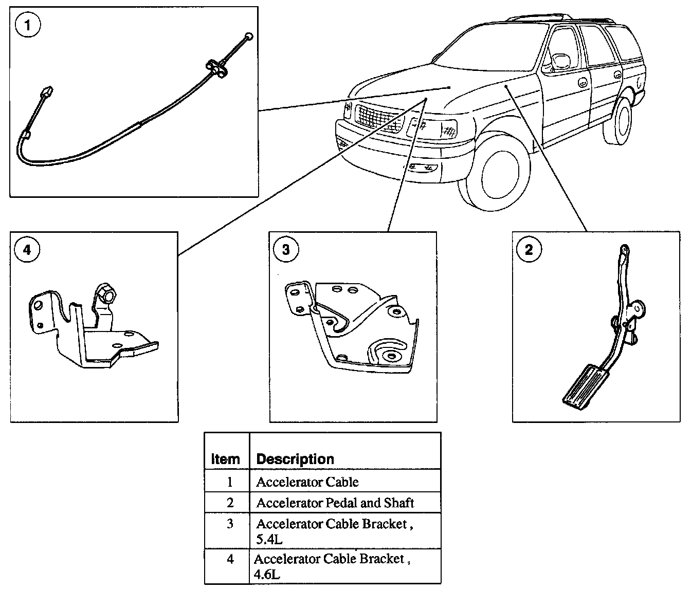 Factory diagram — Throttle Cable/Linkage
