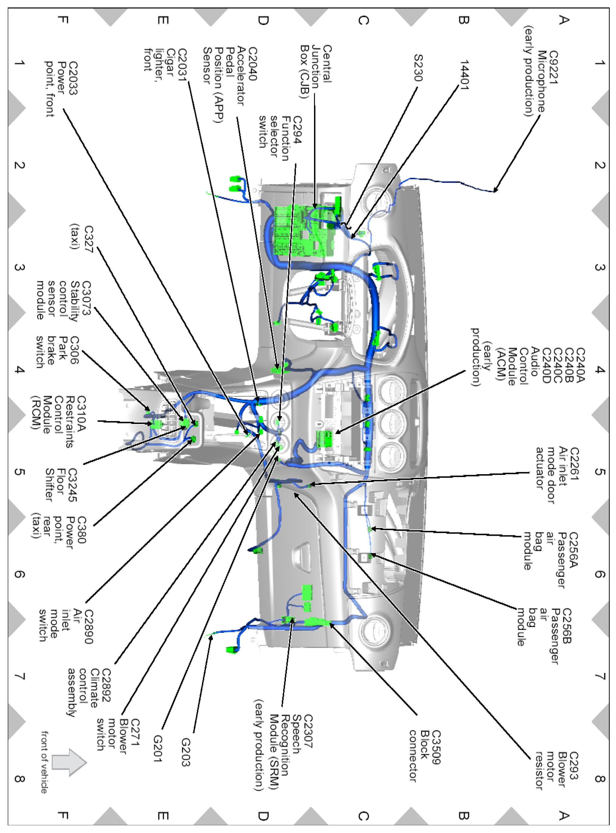 Factory diagram — Blower Motor Resistor