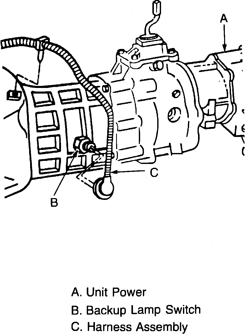 Factory diagram — Backup Lamp Switch