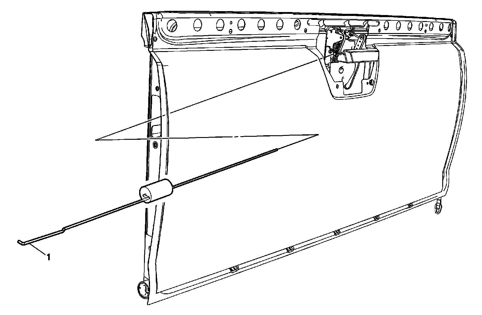 Factory diagram — Tailgate Latch