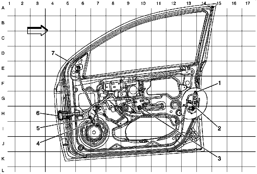 Factory diagram — Power Door Lock Actuator