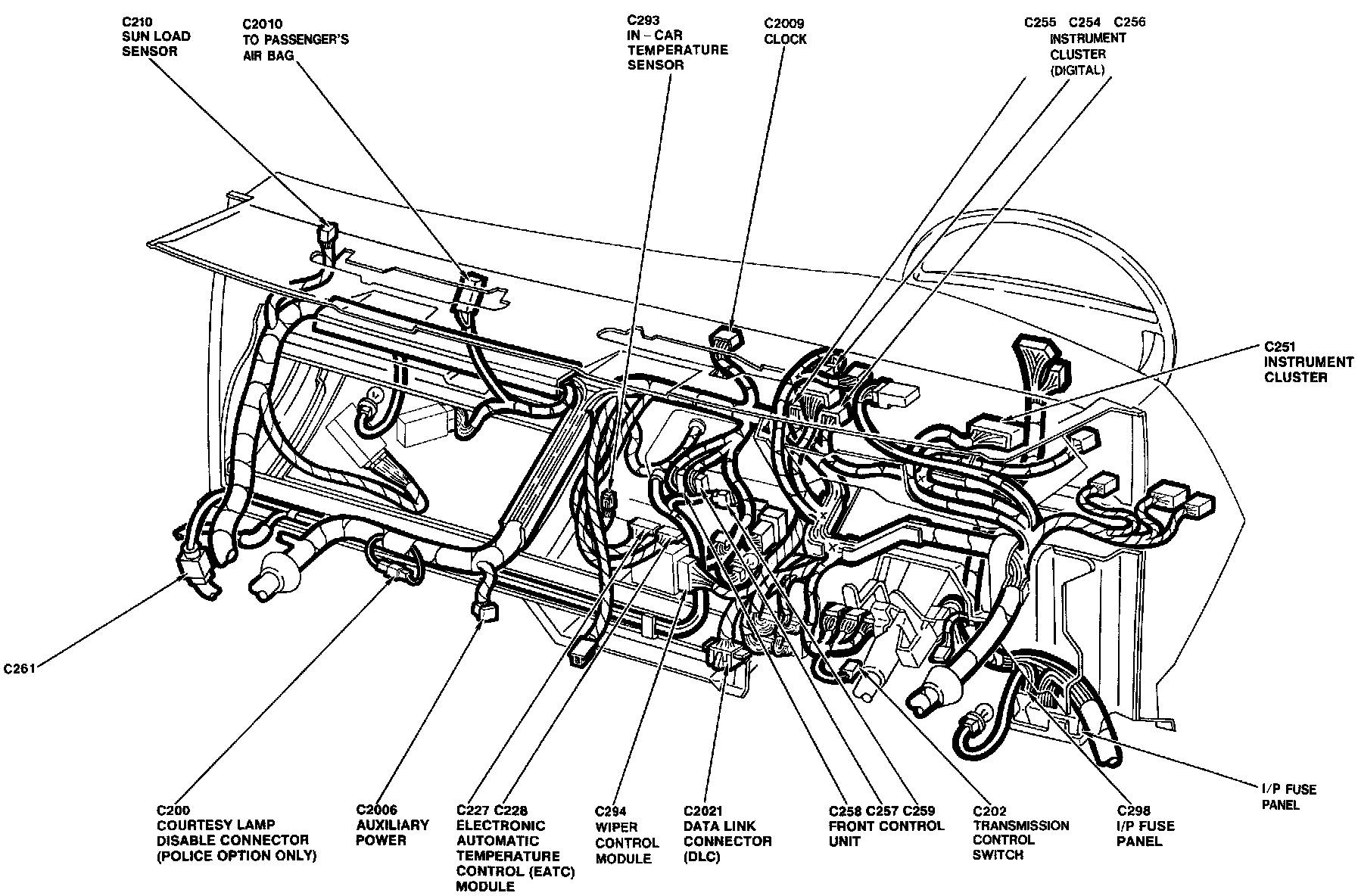 Factory diagram — Wiper Control Module