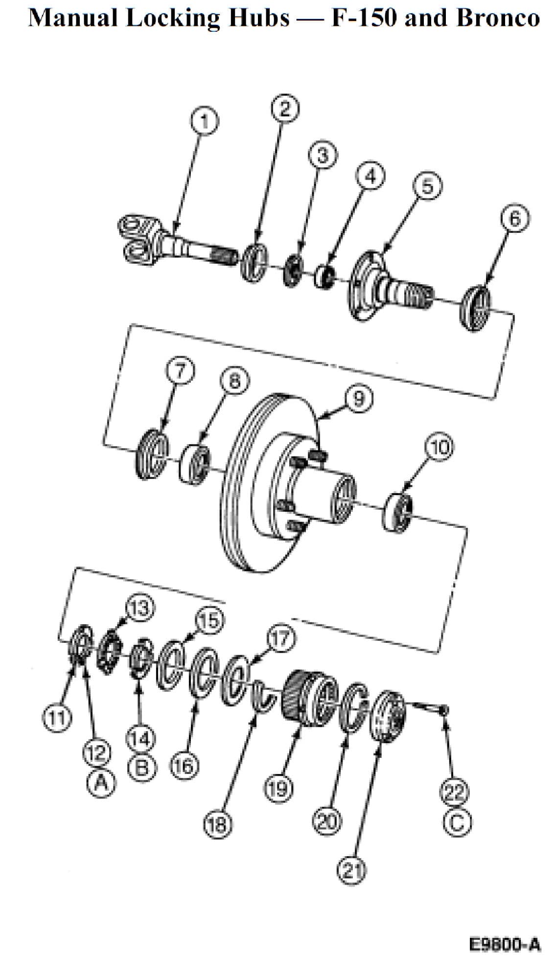 Factory diagram — With Manual Hubs
