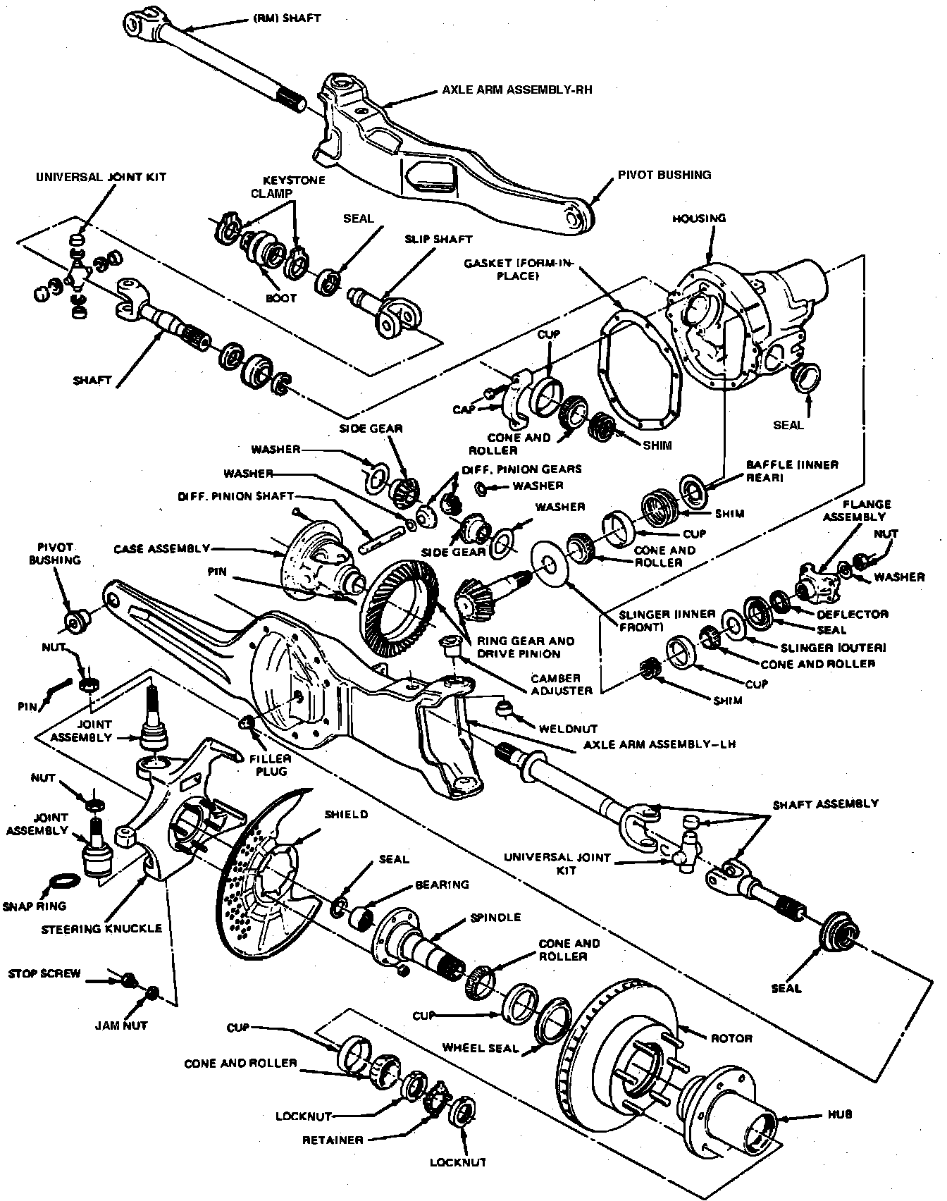 Factory diagram — Differential Axle Housing