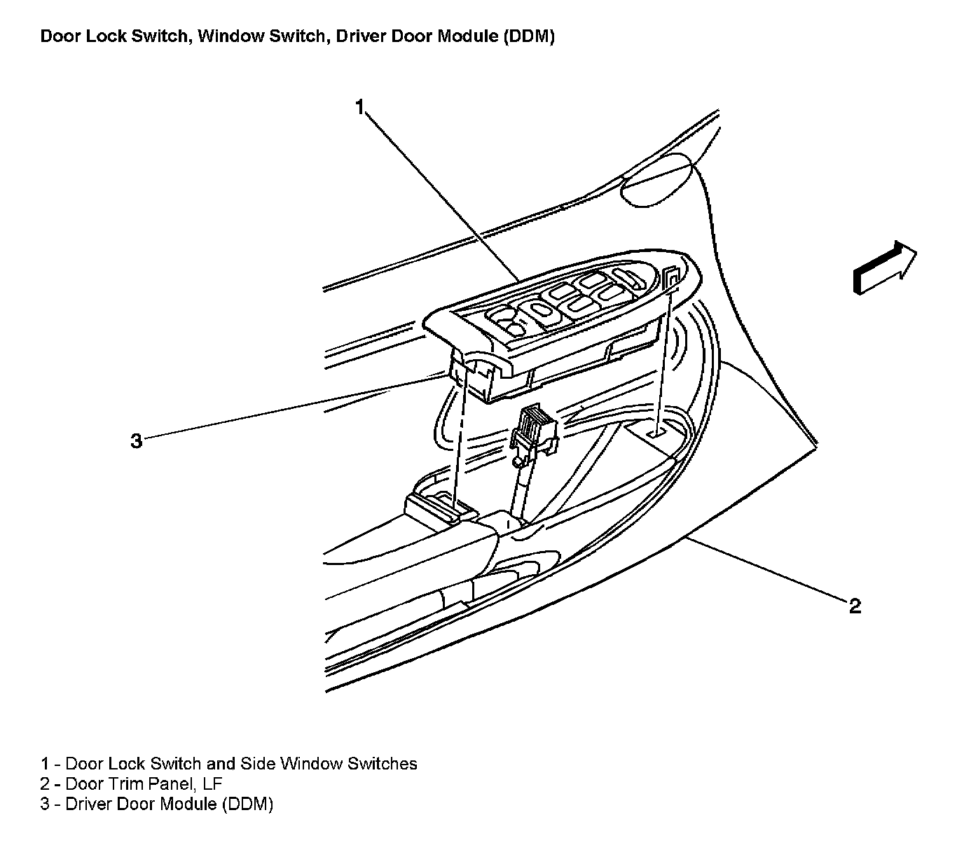 Factory diagram — Power Window Switch