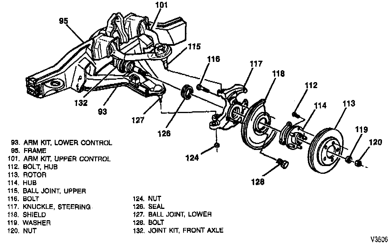 Factory diagram — Control Arm