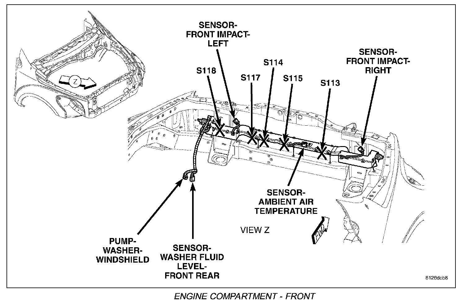 Factory diagram — Washer Fluid Level Switch