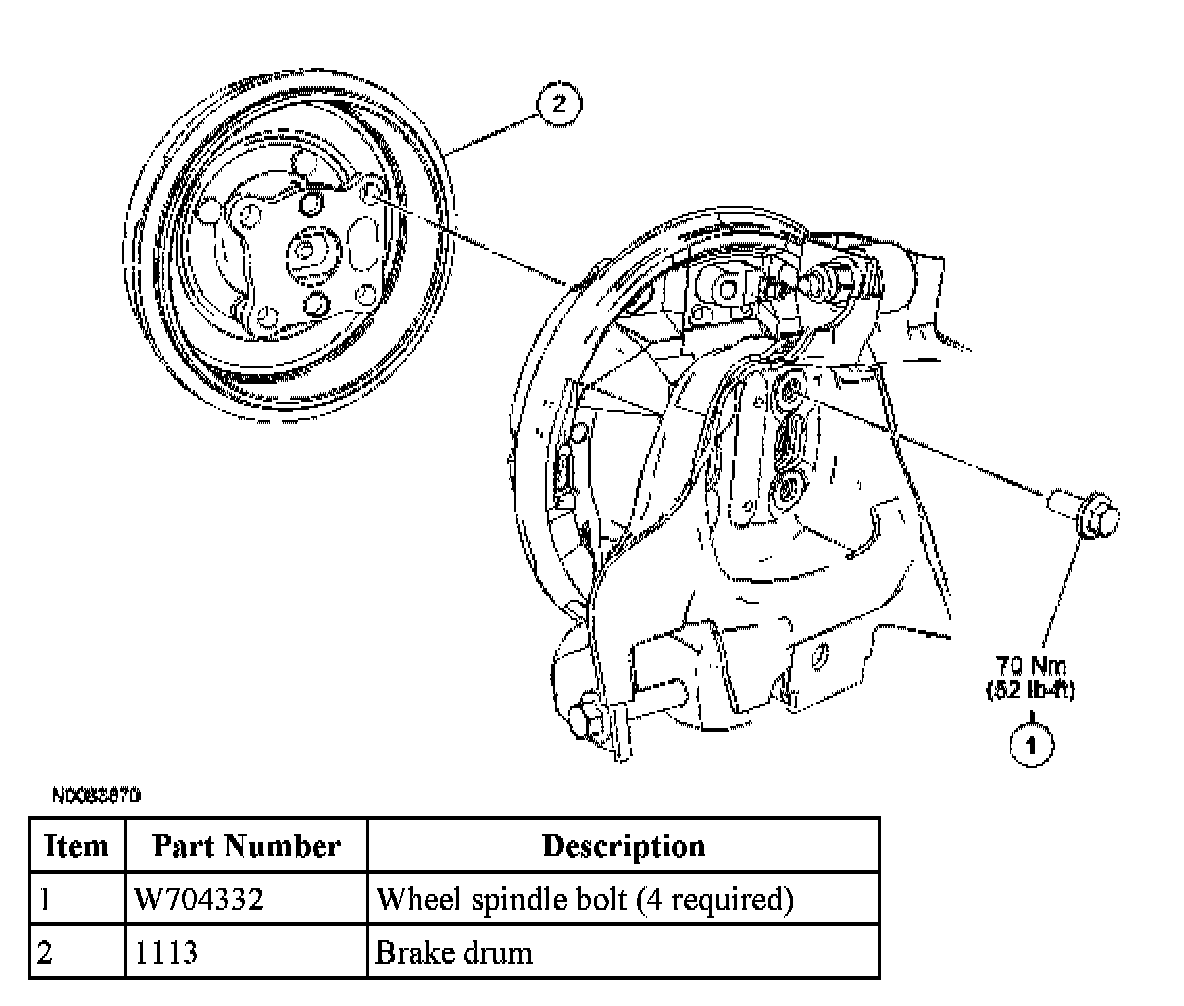 Factory diagram — Brake Drum