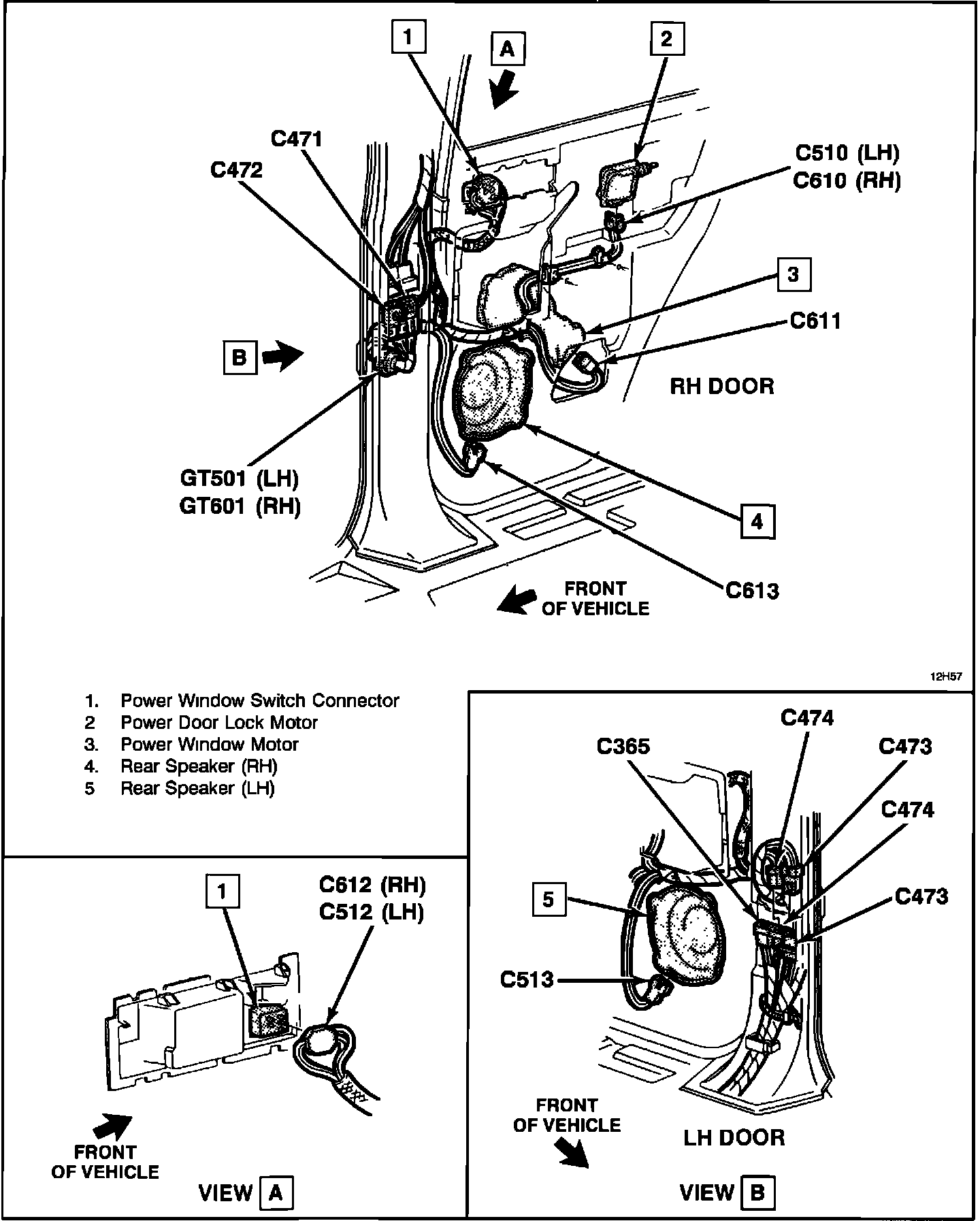 Factory diagram — Power Door Lock Actuator