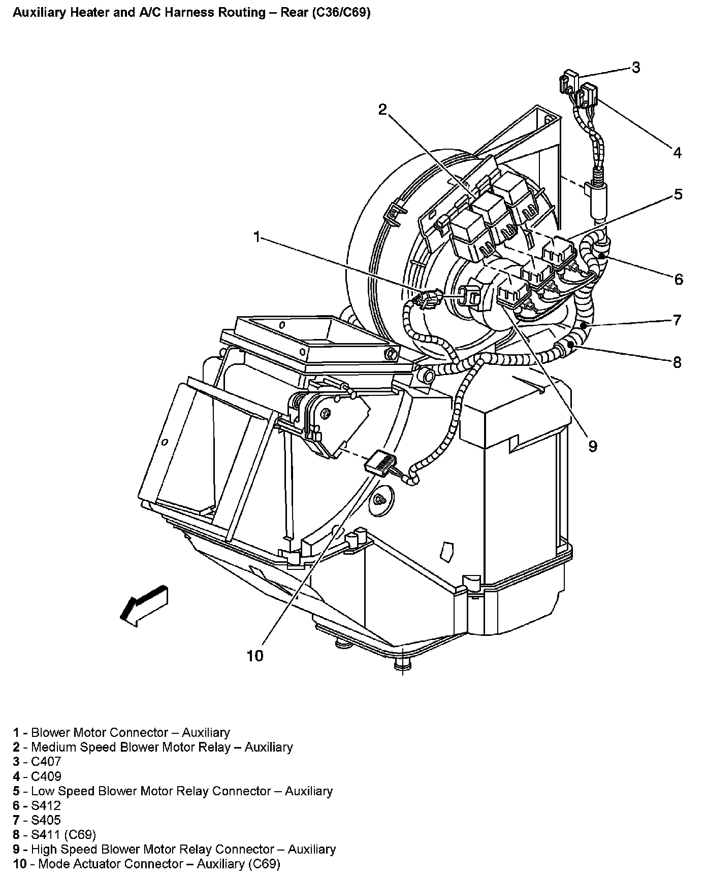 Factory diagram — Blower Motor Relay
