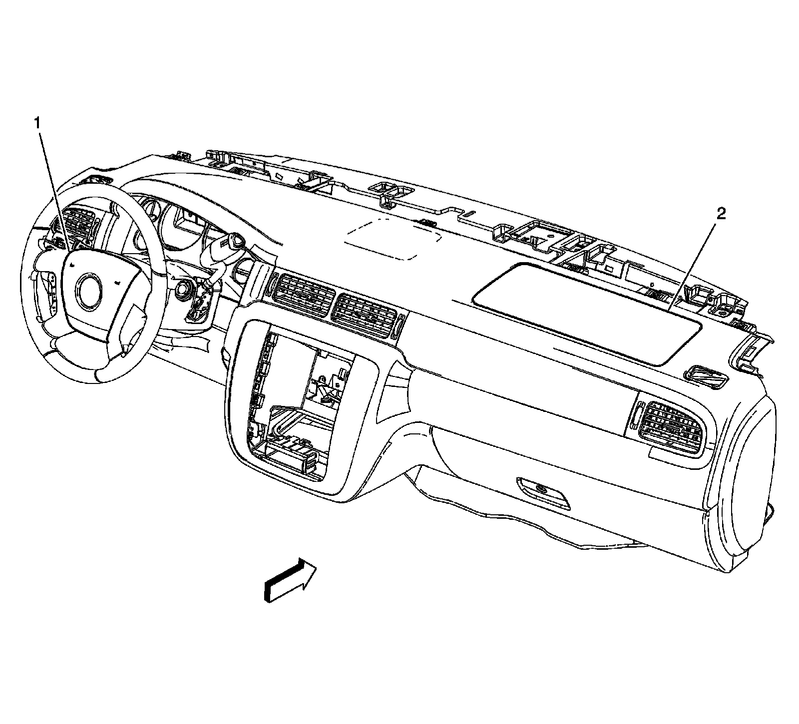 Factory diagram — Inflatable Restraint Steering Wheel Module