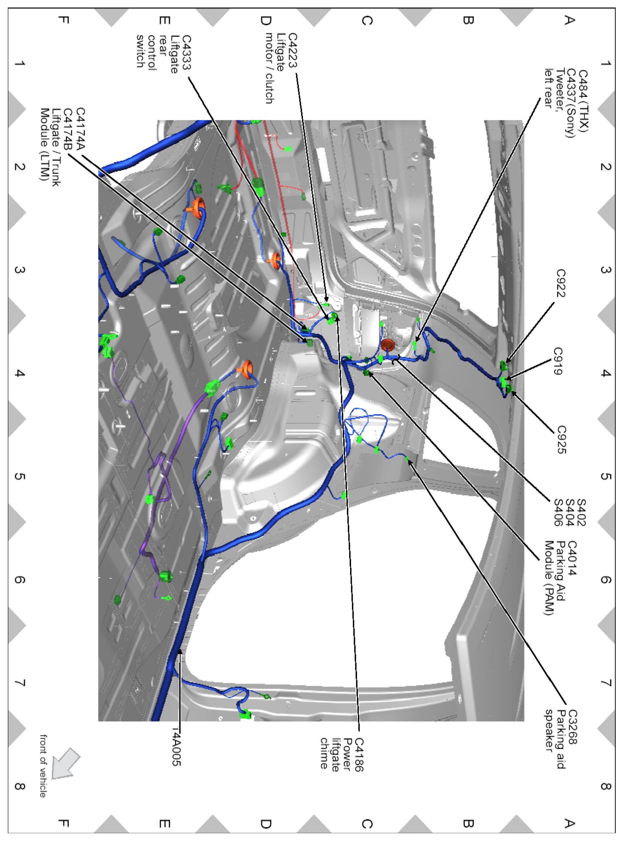 Factory diagram — Parking Assist Control Module