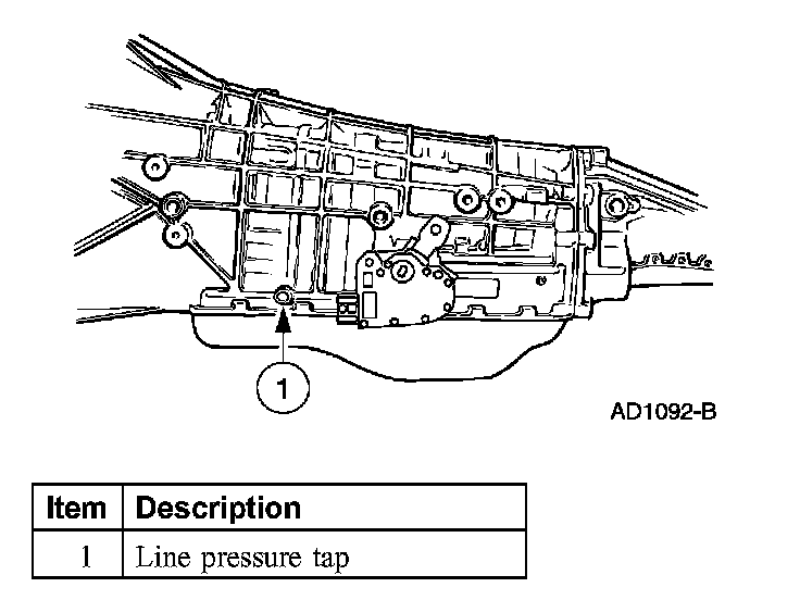 Factory diagram — Transmission Pressure Test Port