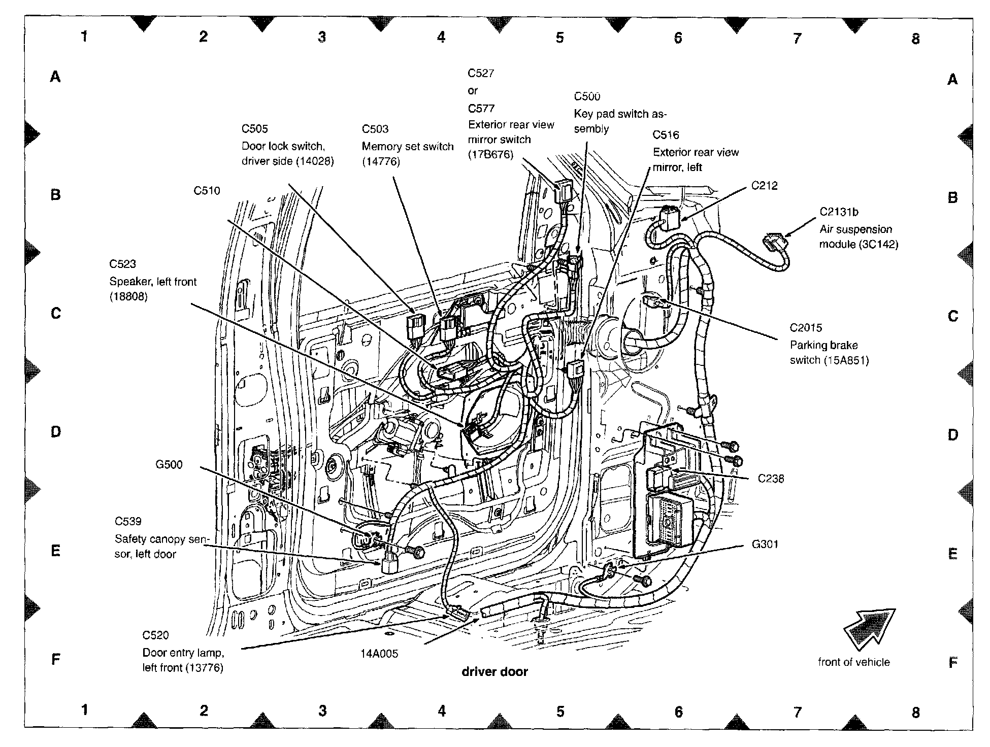 Factory diagram — Power Mirror Switch