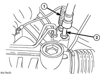 Factory diagram — Power Steering Hose - Removal