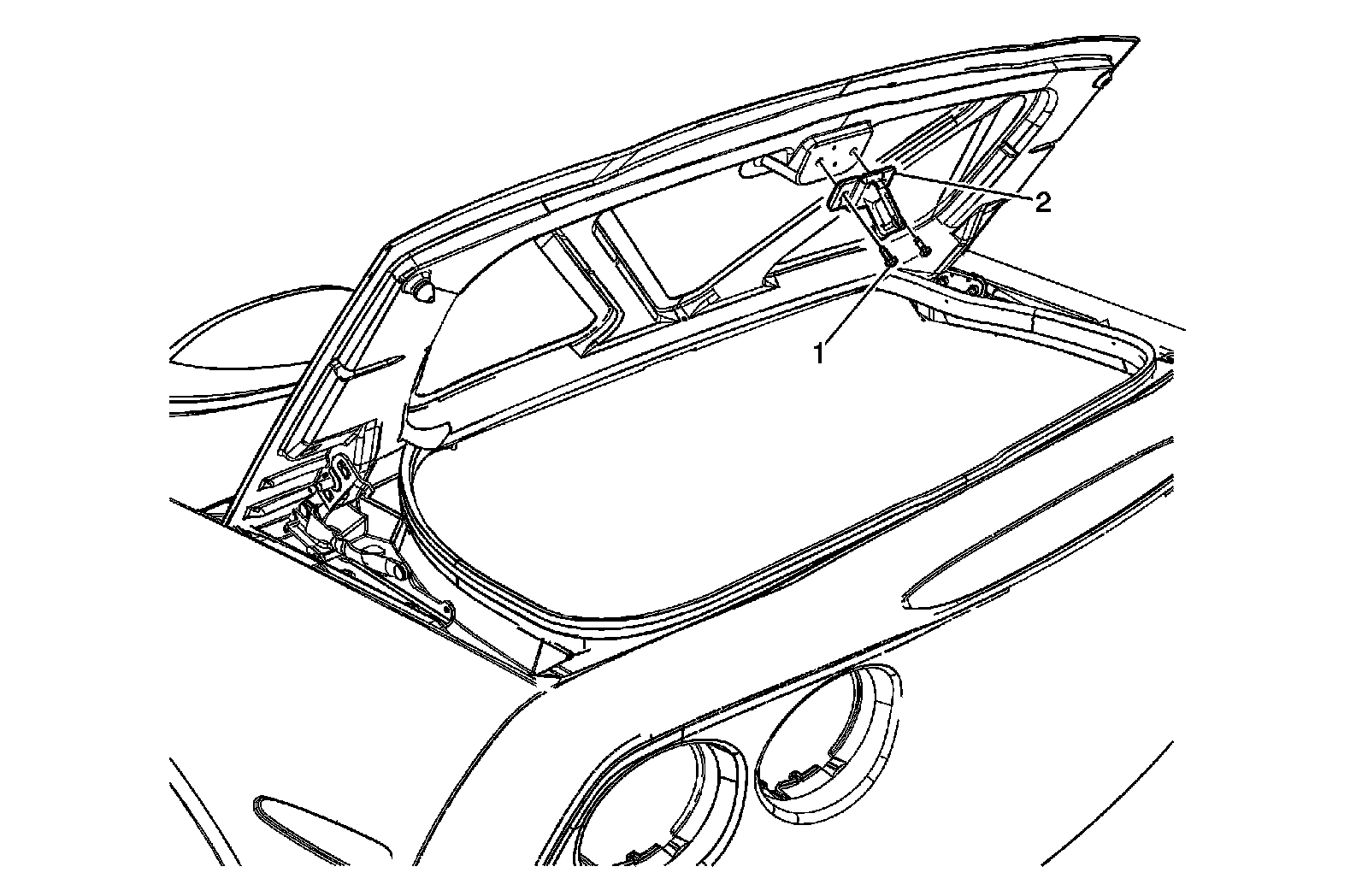 Factory diagram — Trunk / Liftgate Striker