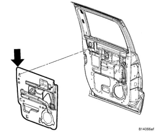 Factory diagram — Rear Door Window Regulator - Removal