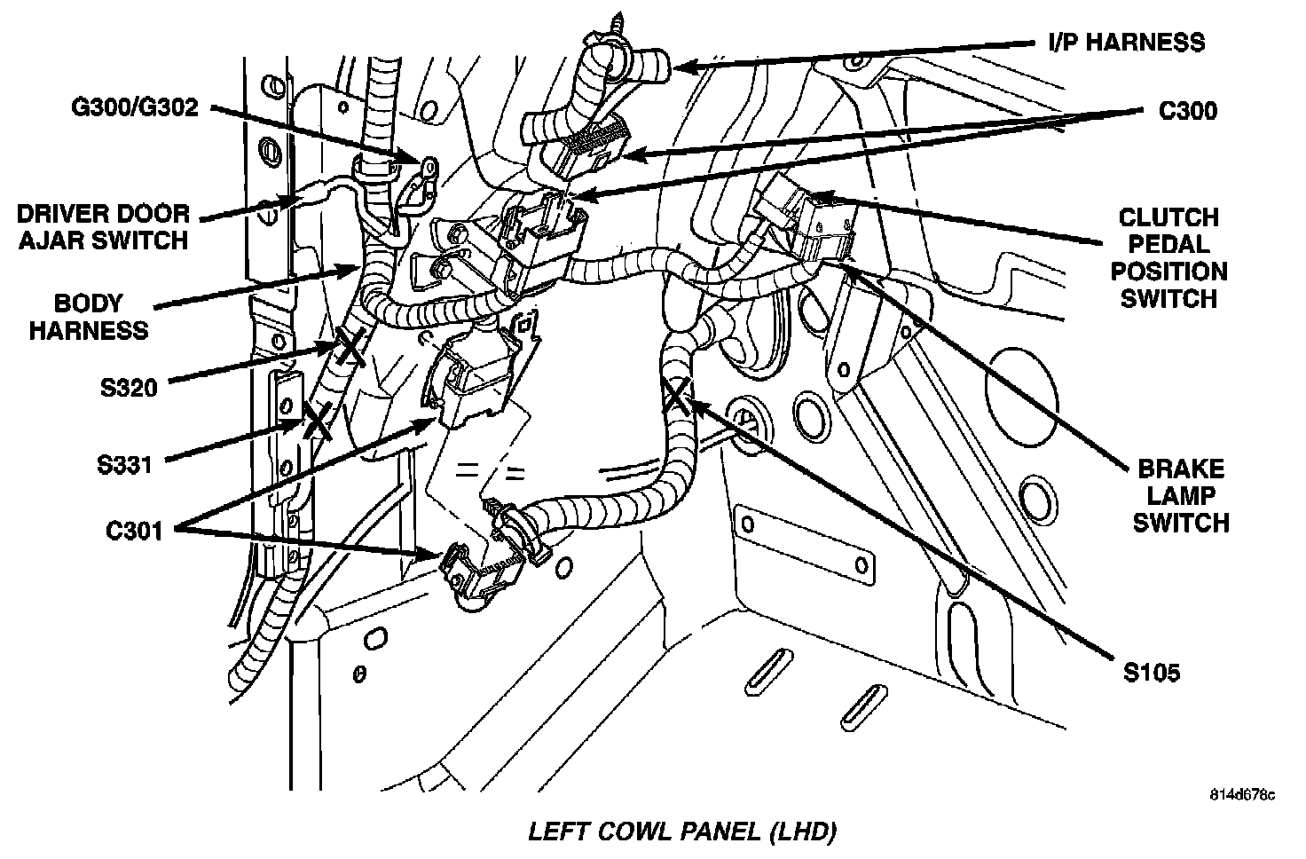 Factory diagram — Clutch Switch