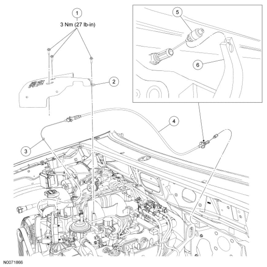 Factory diagram — Throttle Cable/Linkage