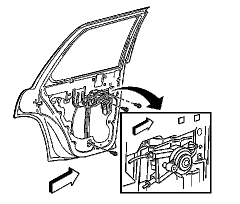 Factory diagram — Rear Door Window Regulator