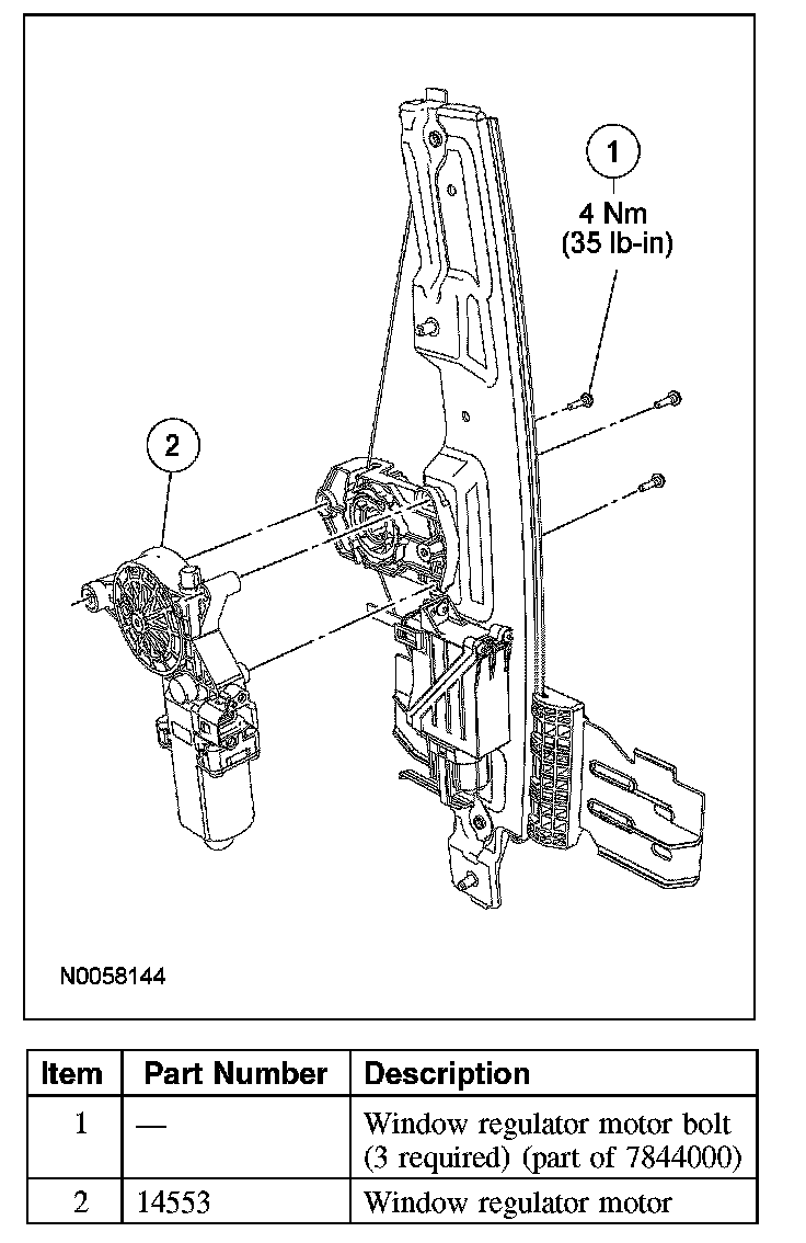 Factory diagram — Back Window Motor