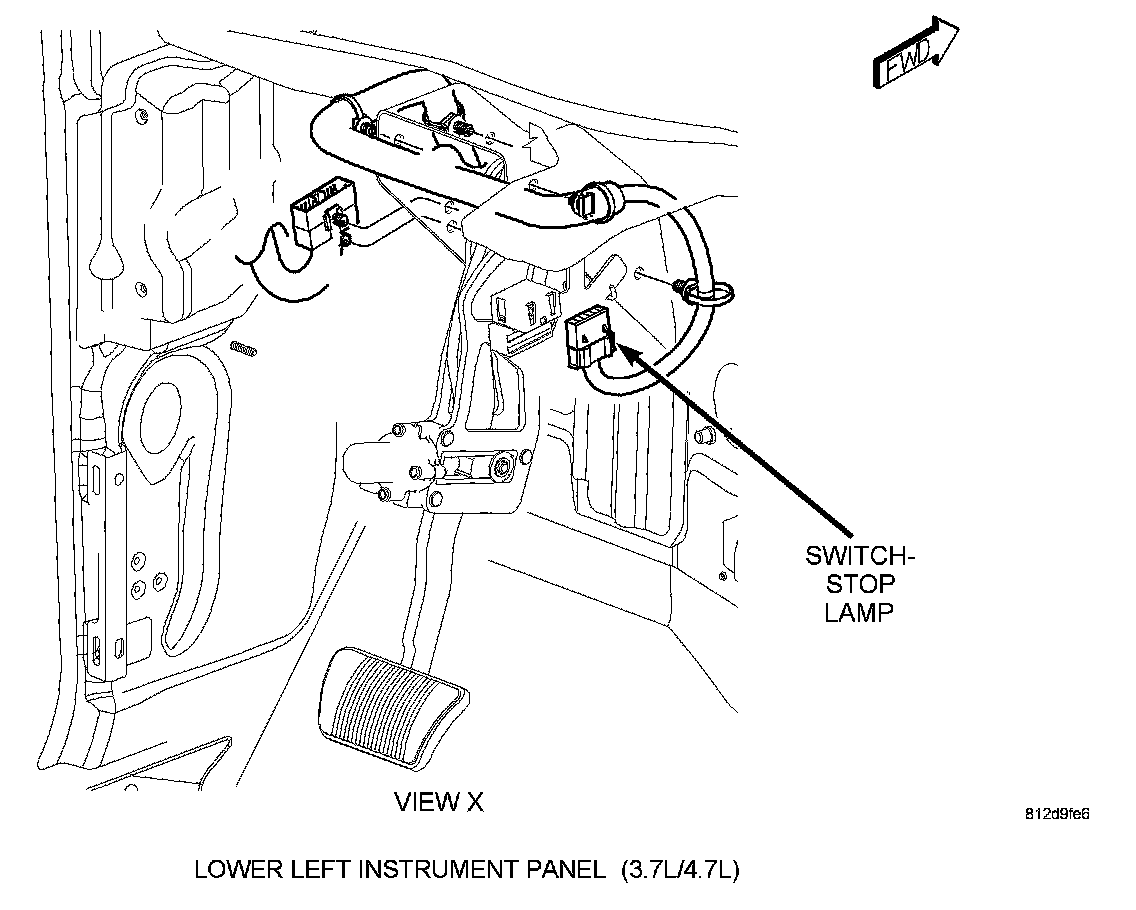 Factory diagram — Brake Light Switch