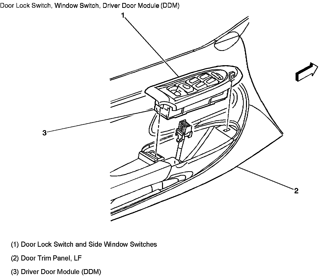 Factory diagram — Power Window Switch