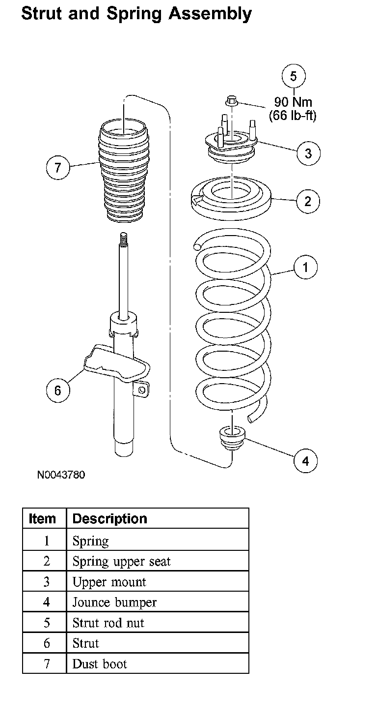 Factory diagram — Suspension Strut / Shock Absorber