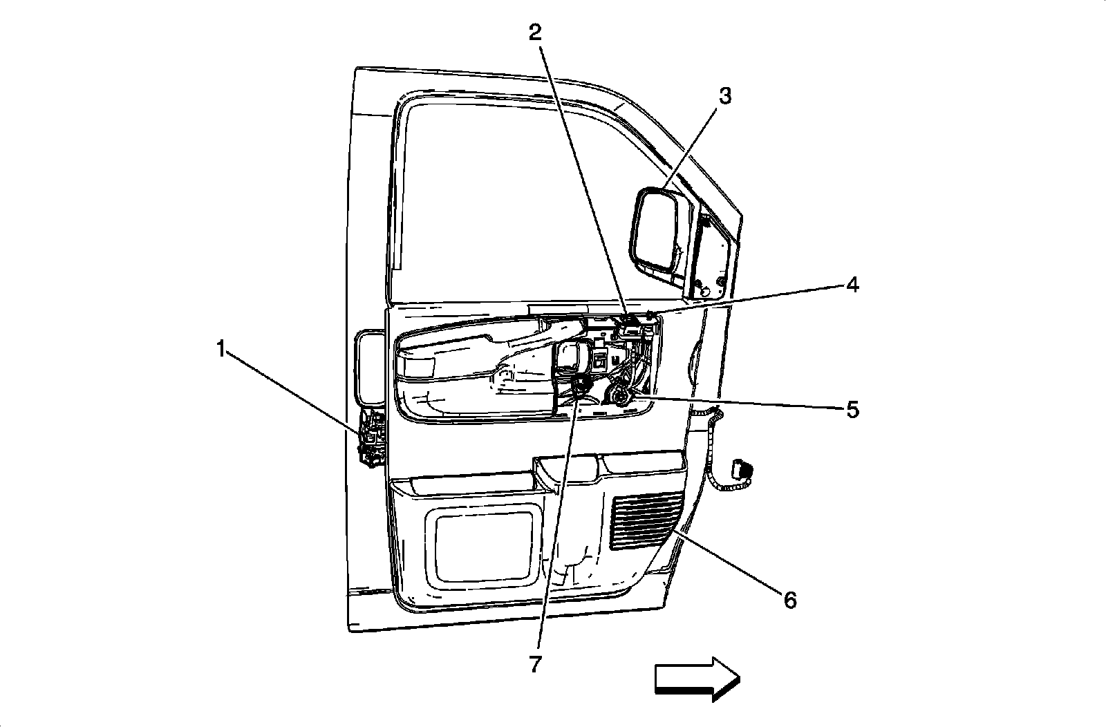 Factory diagram — Power Mirror Switch