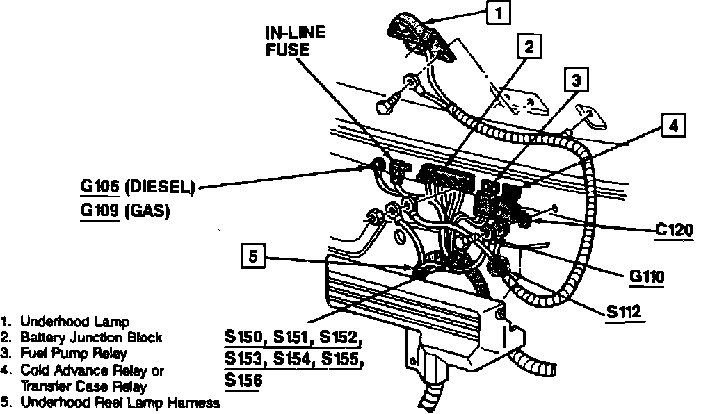 Factory diagram — Four Wheel Drive Selector Relay