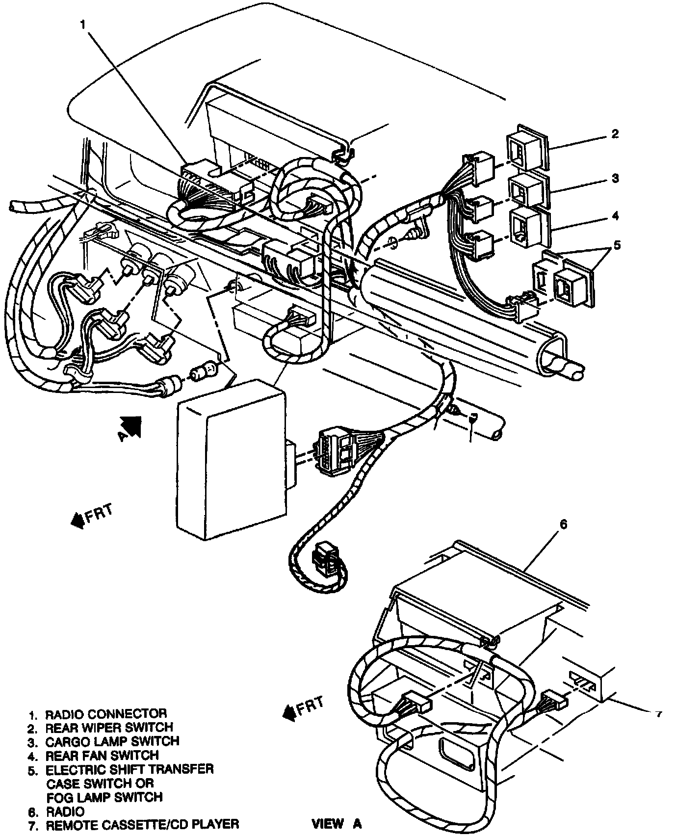 Factory diagram — Four Wheel Drive Selector Switch