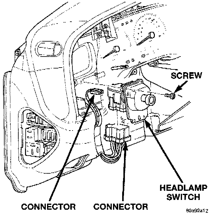 Factory diagram — Headlamp Switch