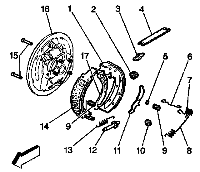 Factory diagram — Brake Shoe