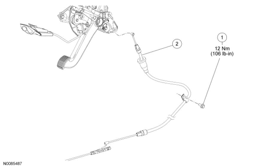 Factory diagram — Parking Brake Cable