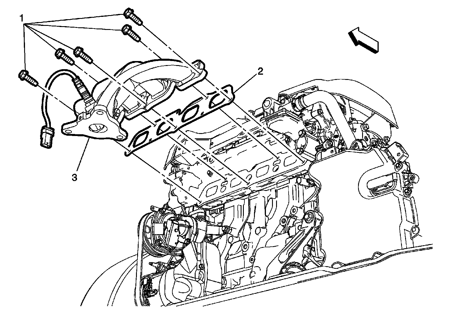 Factory diagram — Exhaust Manifold