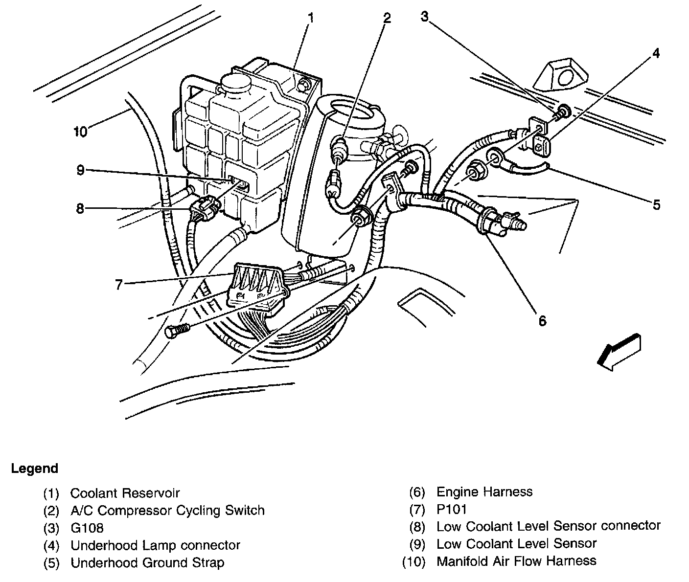 Factory diagram — Manifold Pressure/Vacuum Sensor