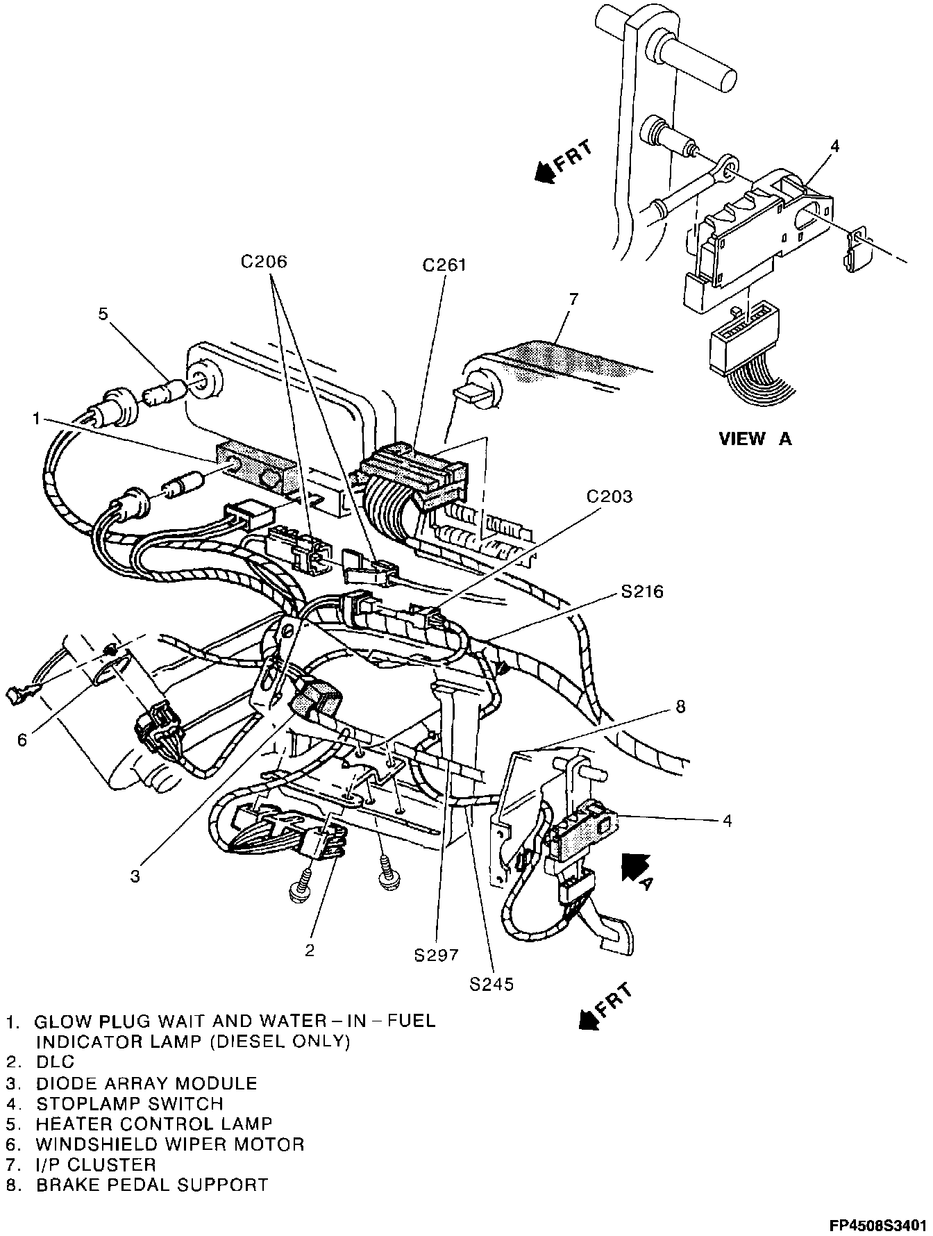 Factory diagram — Wiper Motor